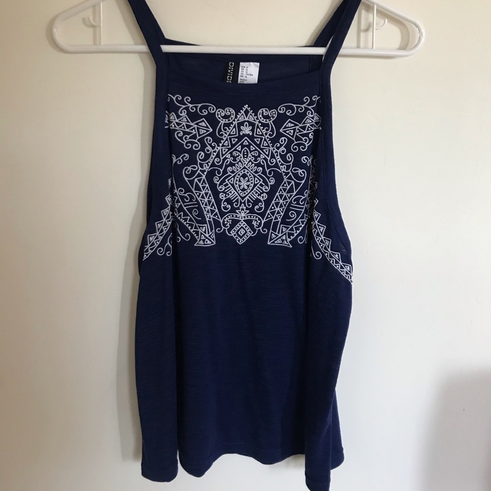 Beaded Halter Tank Top